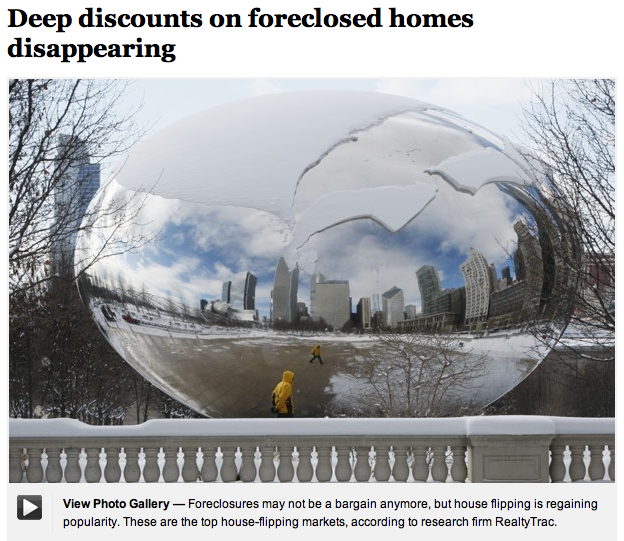 Less Foreclosures, Less Discounts