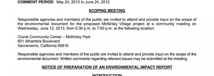 McKinley Village Environmental Impact Study