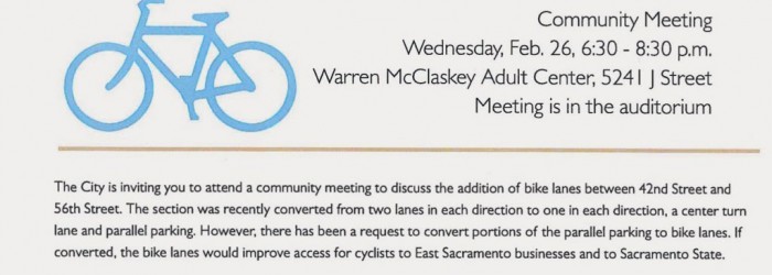 East Sac J Street Bike Lane Meeting