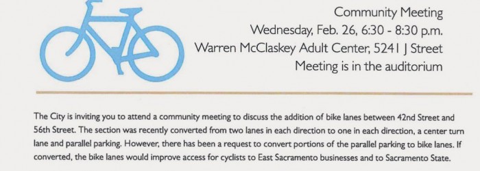 East Sac J Street Bike Lane Meeting