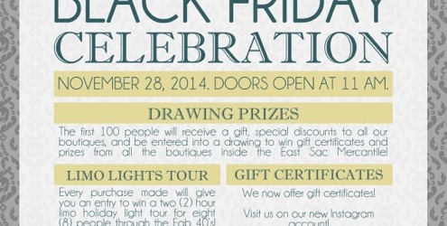 Black Friday Celebration at East Sac Mercantile