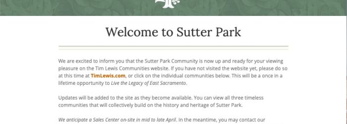 Sutter Park Pre-Approvals